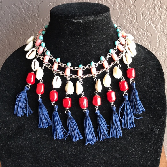 Tommy Bahama cowrie shell coral necklace - Picture 2 of 6